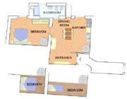 Toskana Florenz Suite: Plan der Suite Lippi in Florenz